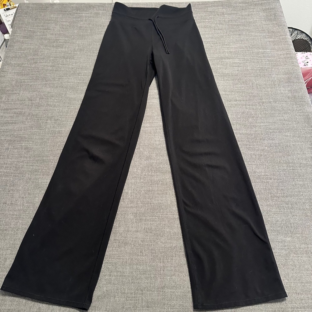 Vuori Wide Leg Yoga Pants Women S Black High Rise Drawstring Performance